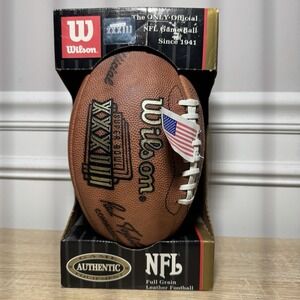 Wilson NFL Official Super Bowl Authentic Football XXIII NIB‎ Paul Tagliabue